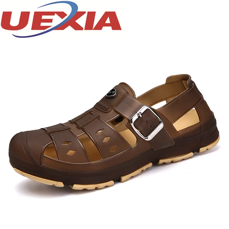 Summer Men Casual Beach Sandals Slippers Shoes Outdoor Plastic Flat