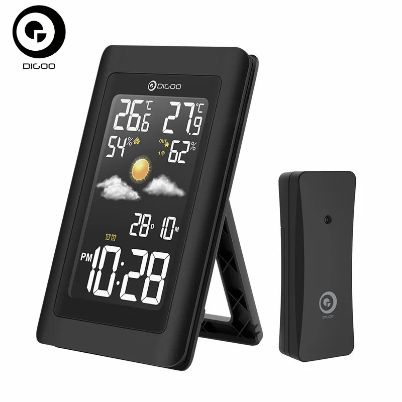Digoo DG-TH11300 USB уличная Метеостанция VA стеклянный гигрометр термометр цифровой датчик погоды влажность температура часы