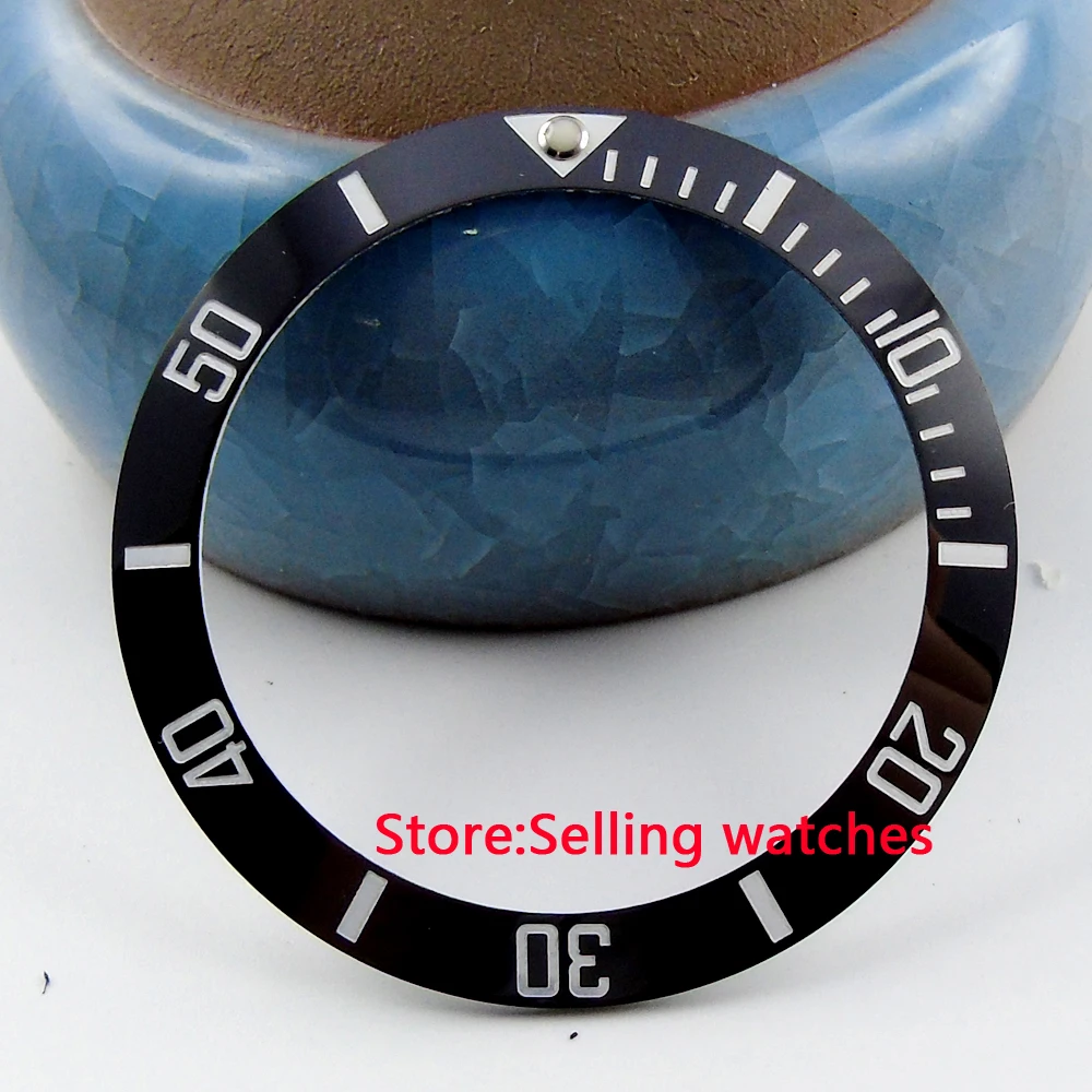 39 8mm black ceramic bezel insert for sub watch made by parnis factory