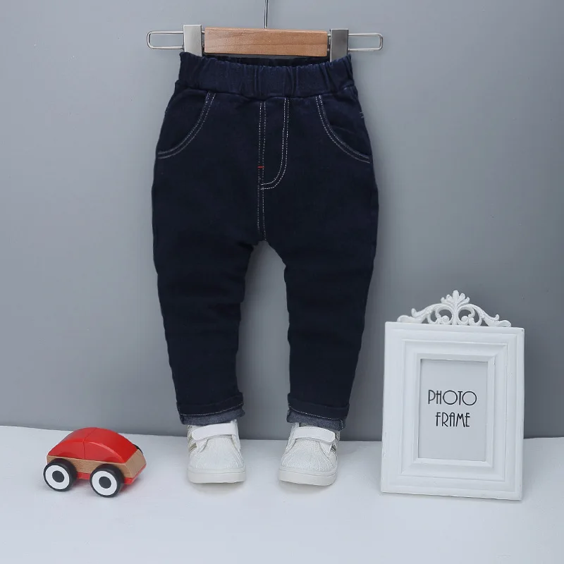 

DIIMUU 1PC New Kids Boy Clothes Jeans Trousers Children Baby Boys Print Casual Bottom Denim Cotton Light Washed Legging Pants