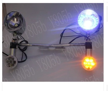 

Driving LED Angel Eye Spot light Bar &Turn Signal For Sport Electra Glides Street Glides Road Glides Tour Glides Dyna Wide