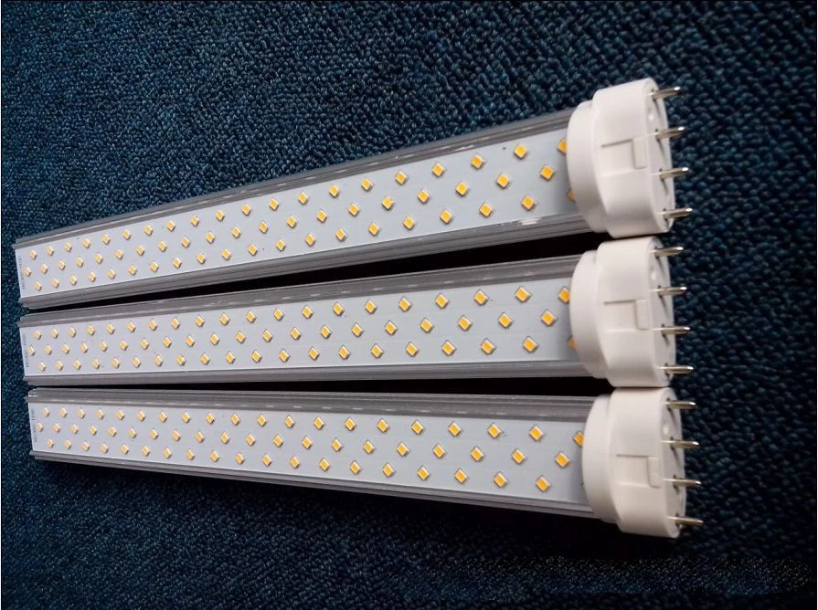 

Free Shipping 30pcs/lot high Brightness 2G11 LED Tube Light Bulb light 15W milky / transparent cover LED PL 2G11 Tube AC85-265V