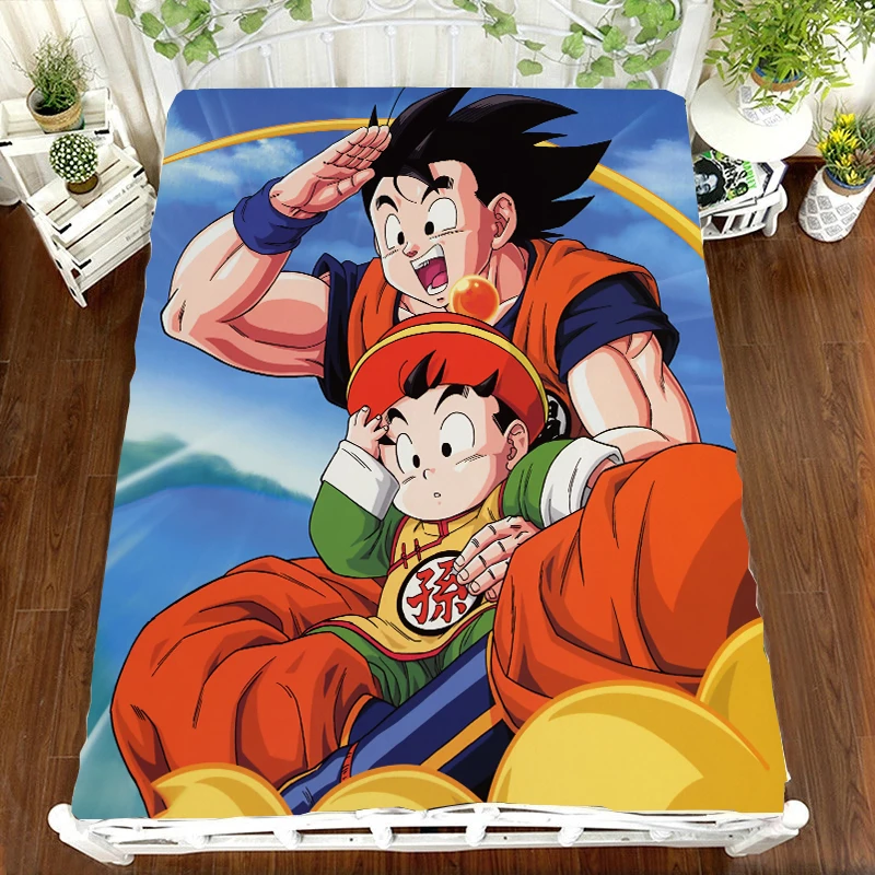 DRAGON BALL Z Аниме простыня с печатным рисунком Вегета Сон Гоку Zetto покрывало детская комната кровать простыни, постельное белье(без наволочки