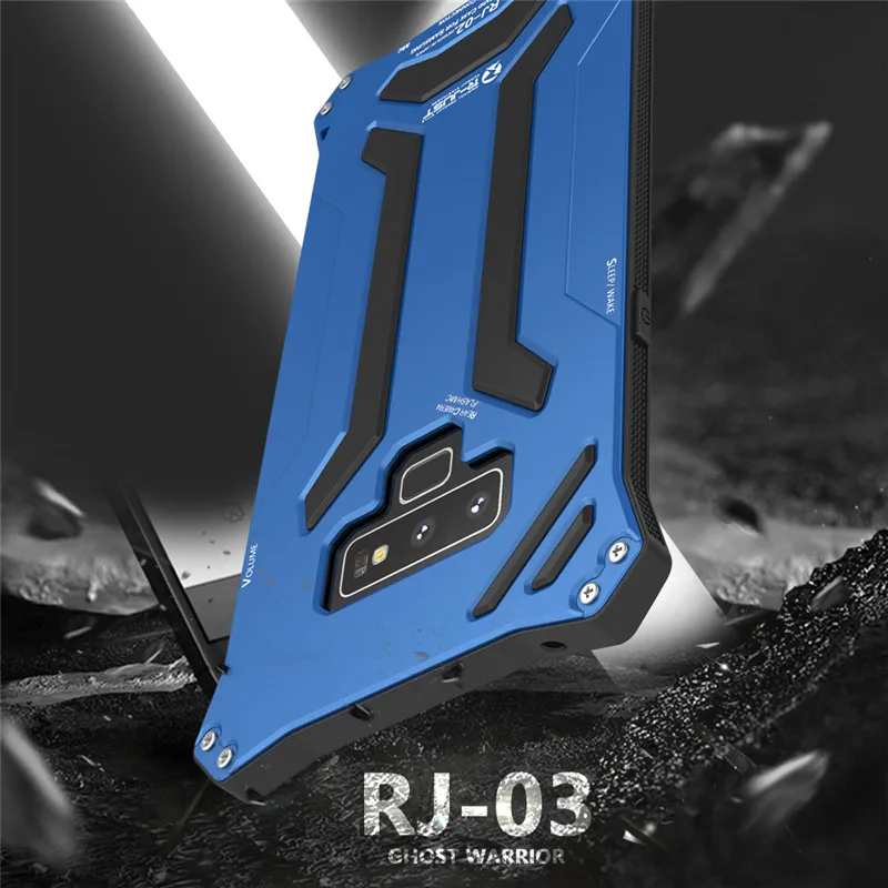 R-Just Metal Case For Note 10 9 8 S9 S8 Plus Aluminum Cover Splashing Water/Anti-Dusty/Shockproof Phone Shell | Мобильные телефоны