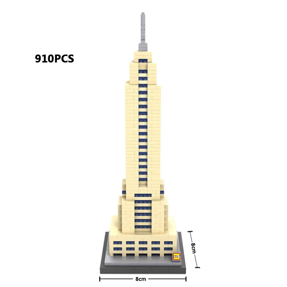 

world famous architecture micro diamond America new york Empire State Building block model nanoblock bricks diy toys collection