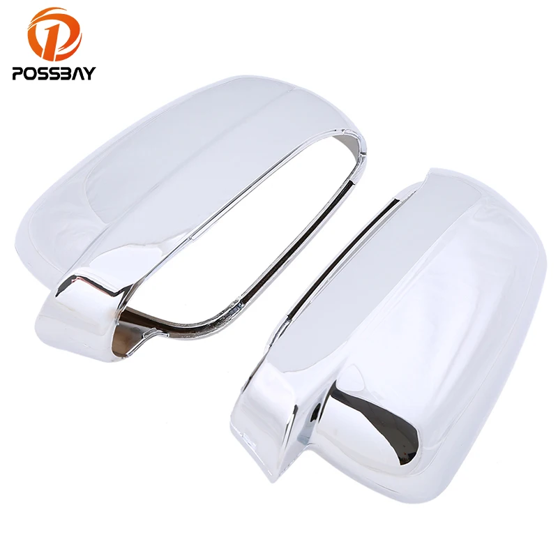 

POSSBAY Chrome Car Side Mirror Cover Rear View Mirror Housing for VW Golf/R32/GTI/Rabbit 2004 Auto Exterior Shells 1 Pair/ 1 Pcs