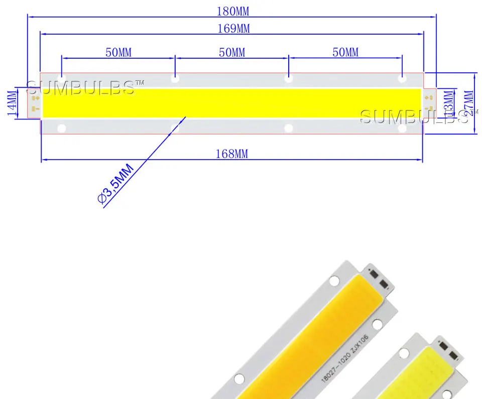 dc 30V 150W cob led light chip on board lamp bulb strip cob  (1)