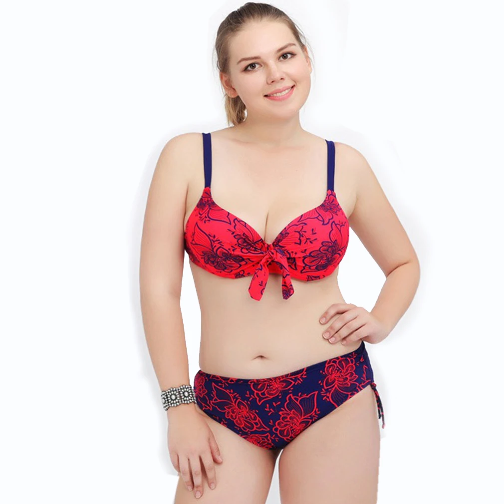 

Red Bikini Plus Size Swimwear Banadge Woman Swimsuit Low Waisted Bathing Suits High Cut Bikini Sexy String Maillot De Bain Femme