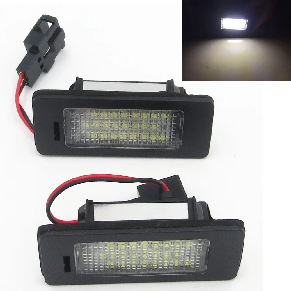 Number License Plate Light lamp 24SMD LED No Error For Audi A4/S4 B8