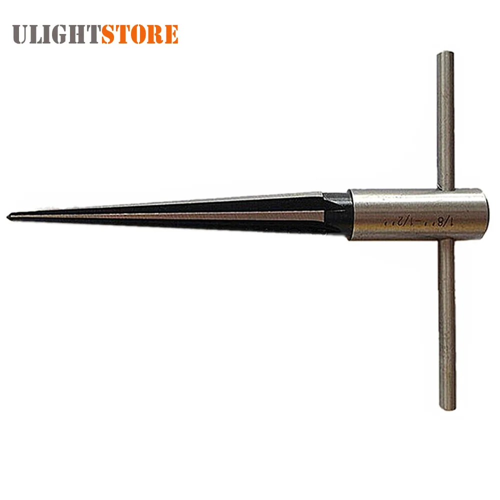 Repairman 5in Long Tapered Reamer Tool 1/8in to 1/2in 7 Degree Taper