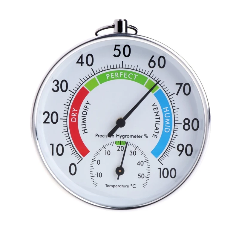 Temperature and Humidity Analog Indicator Indoor Outdoor Thermometer