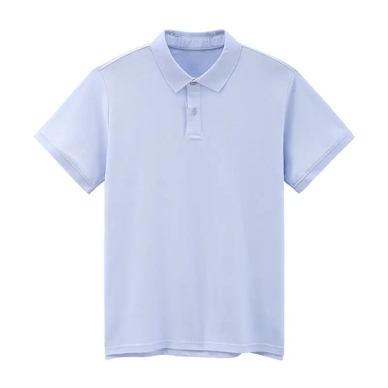 Новинка, летние мужские рубашки поло, качественная хлопковая короткая однотонная мужская рубашка поло для мужчин и женщин, китайская брендовая одежда, приталенная S-3XL - Цвет: Light Purple