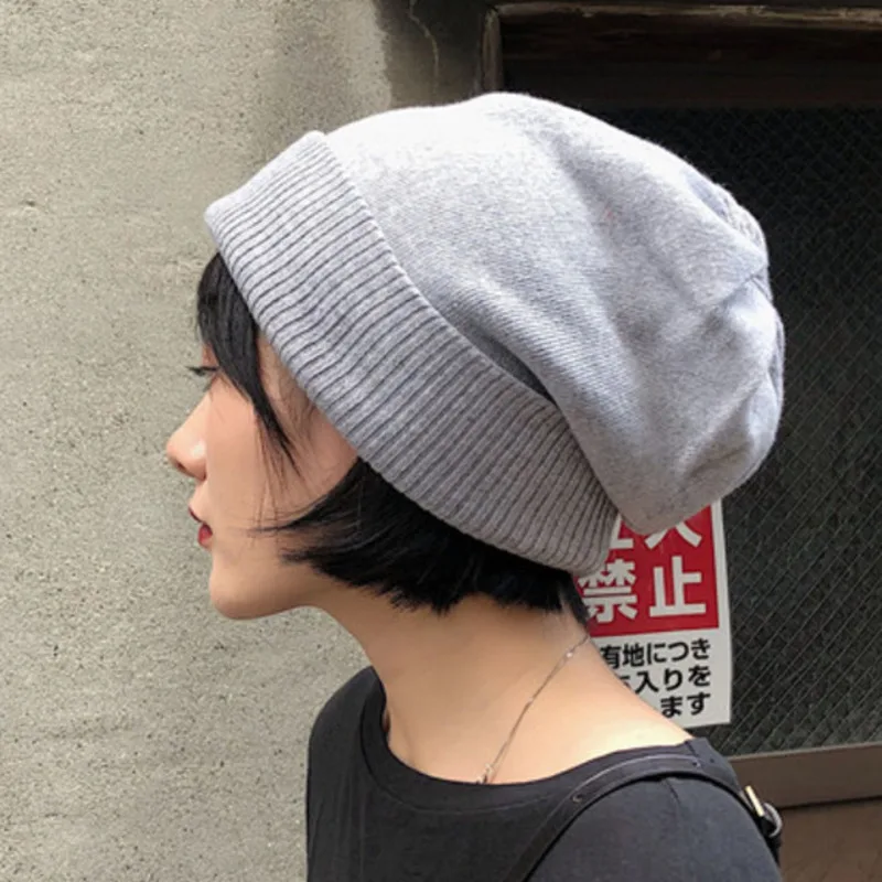 [EAM] новая весенняя летняя теплая винтажная мягкая Корейская Толстая эластичная вязаная шапка унисекс для взрослых женская мода OB457