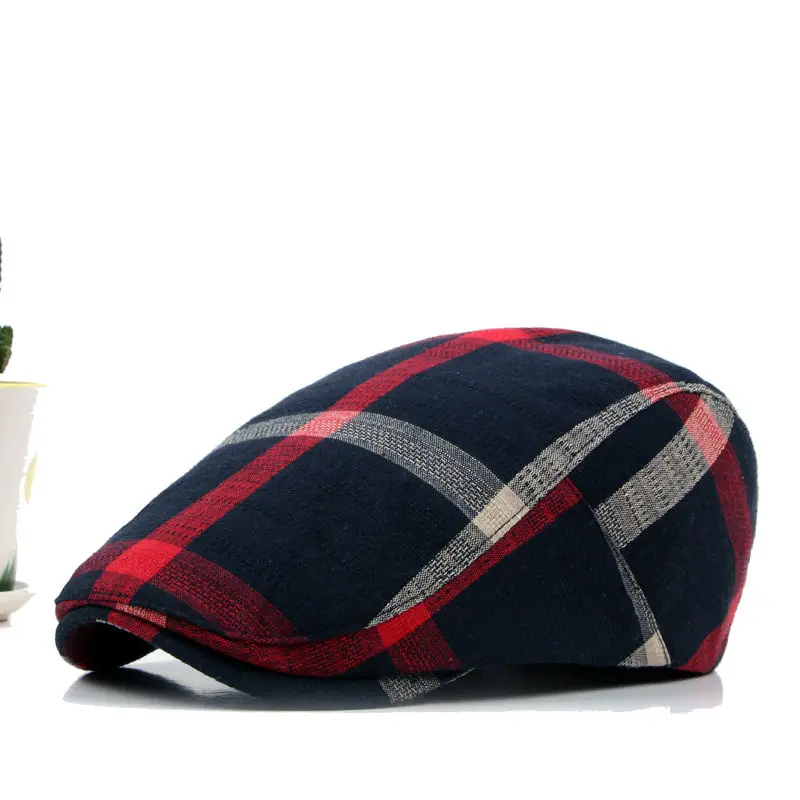 Classic Englad Style Plaid Berets Caps For Men Women Casual Unisex Sports Caps Cotton Berets Hats Boina Casquette Flat Cap casual hat,beret hat,woolen beret