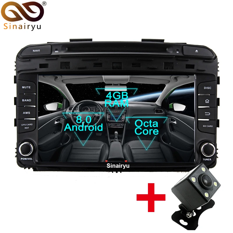 

Sinairyu Android 8.0 Octa Core 8" Car DVD Player for Kia Sorento 2015 2016 GPS Navigation Multimedia Radio Stereo Head Unit WIFI