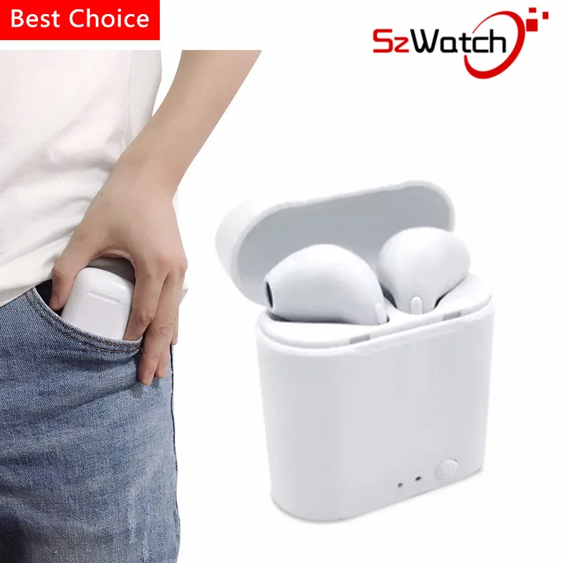 

Wireless Headphones i7s TWS Mini Bluetooth Earphone Stereo Earbud Headset With Charging Box Mic For iPhone Samsung iphone Smart