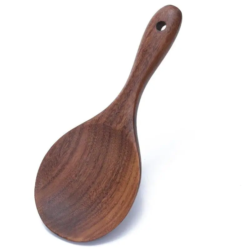 Натуральная древесина антипригарная лопата ложка для риса кухня, кухонная утварь инструмент с длинной ручкой Деревянный дуршлаг кухонная посуда кулинарные инструменты - Цвет: A