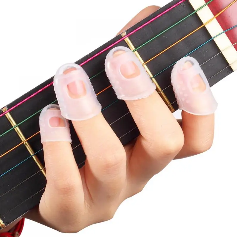 25 шт./лот набор гитарных аксессуаров 0,46-1,0 мм медиаторы для гитары+ полноразмерная Силиконовая накладка на палец Защитная пленка для пальцев