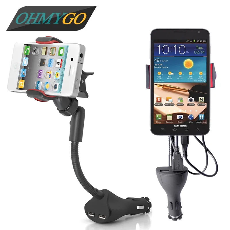 bilder für Universal Kfz-halter Mit Dual USB Ladegerät Für Iphone Samsung Galaxy Hinweis Xiaomi GPS Unterstützung Handy Halterung Ständer bilder für Universal Kfz-halter Mit Dual USB Ladegerät Für Iphone Samsung Galaxy Hinweis Xiaomi GPS Unterstützung Handy Halterung Ständer