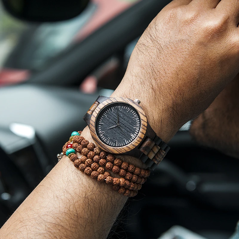 Personalized Wood Watches for Men Anniversary Gift Custom Groomsmen Present Father' Day Gift