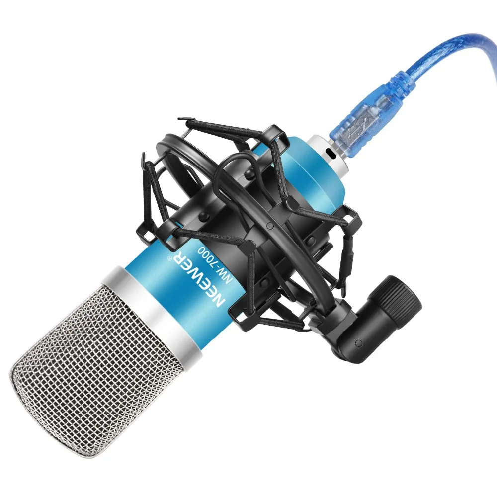 

Neewer NW-7000 USB Condenser Microphone Kit for Windows and Mac with Metal Microphone Shock Mount Ball-type Anti-wind Foam Cap
