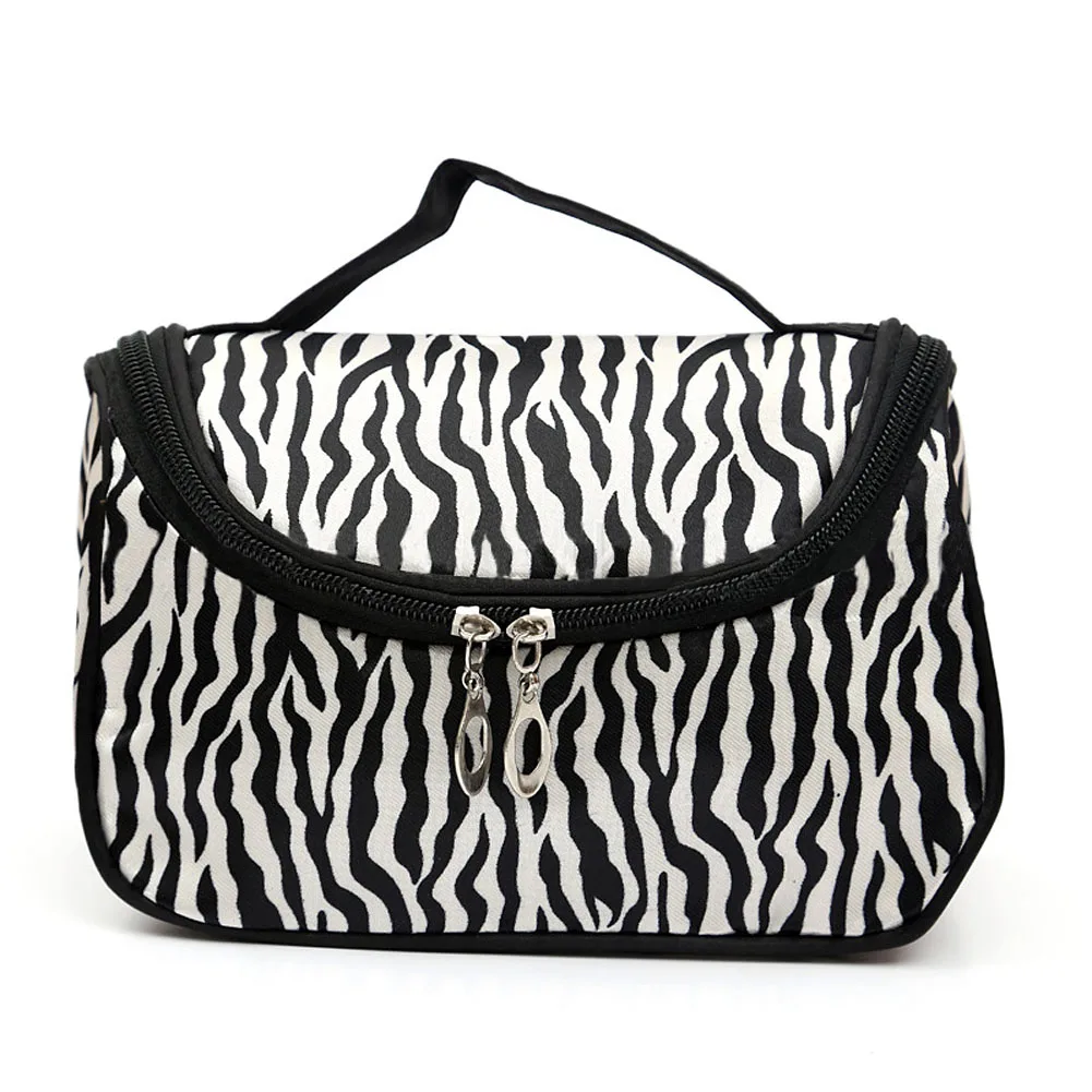 Buy Zebra stripe Makeup Bag Patent Leather Waterproof