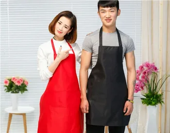 

1PC Pure Color Apron With Pockets Butcher Craft Baking Chefs Kitchen Cooking BBQ Anti-Fouling Useful Kitchen Accessories ELB 404