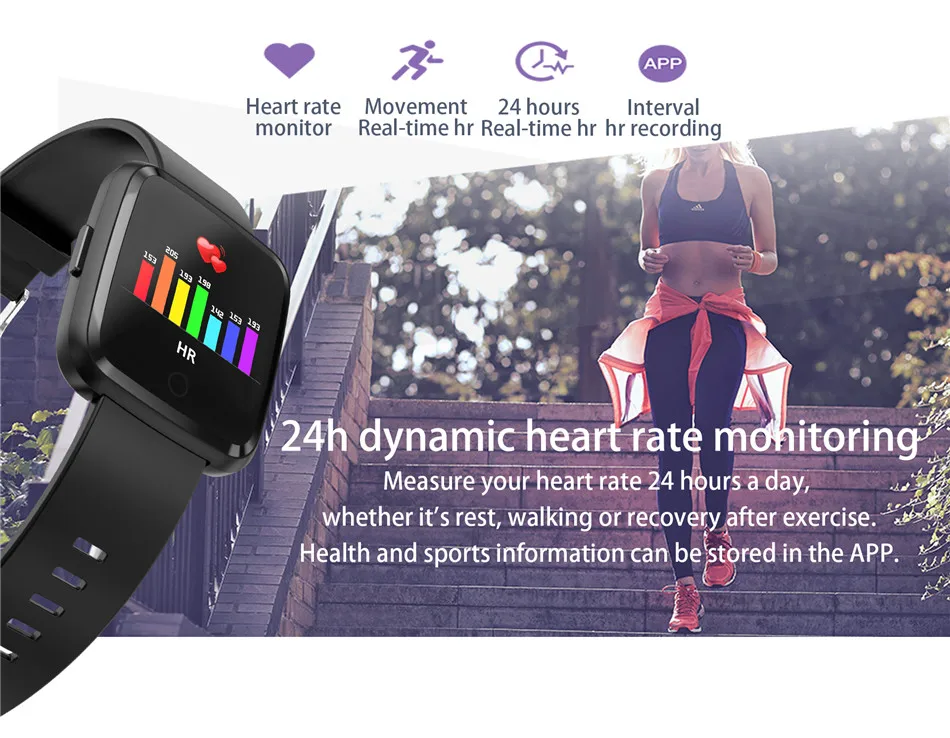 Smart Watch Men Women Fitness Tracker Message Reminder Clock Heart Rate Monitor Sport Activity Tracker Watches for Android IOS lemfo xiaomi watch 06