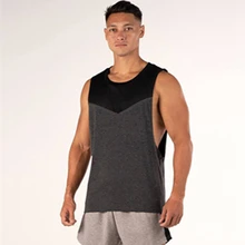 Для мужчин в стиле «лоскутное шитье»; спортивная обучение хлопковая футболка без рукавов мужской Повседневное человек занятия в тренажёрном зале Бег Фитнес облегающие футболки верхняя одежда