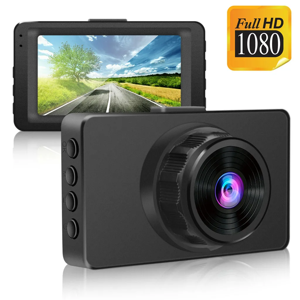 Автомобильный видеорегистратор 3 дюйма ЖК дисплей FHD 1080p угол обзора 170 градусов 48