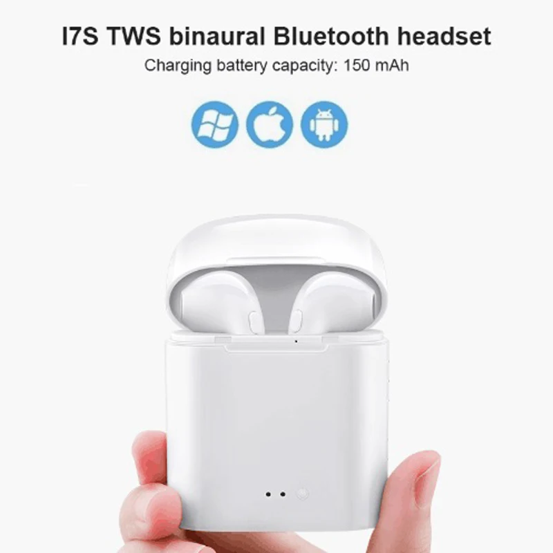 I7s TWS Bluetooth наушники туры Беспроводная гарнитура стерео беспроводные наушники спортивные наушники с микрофоном для телефонов iphone Новые