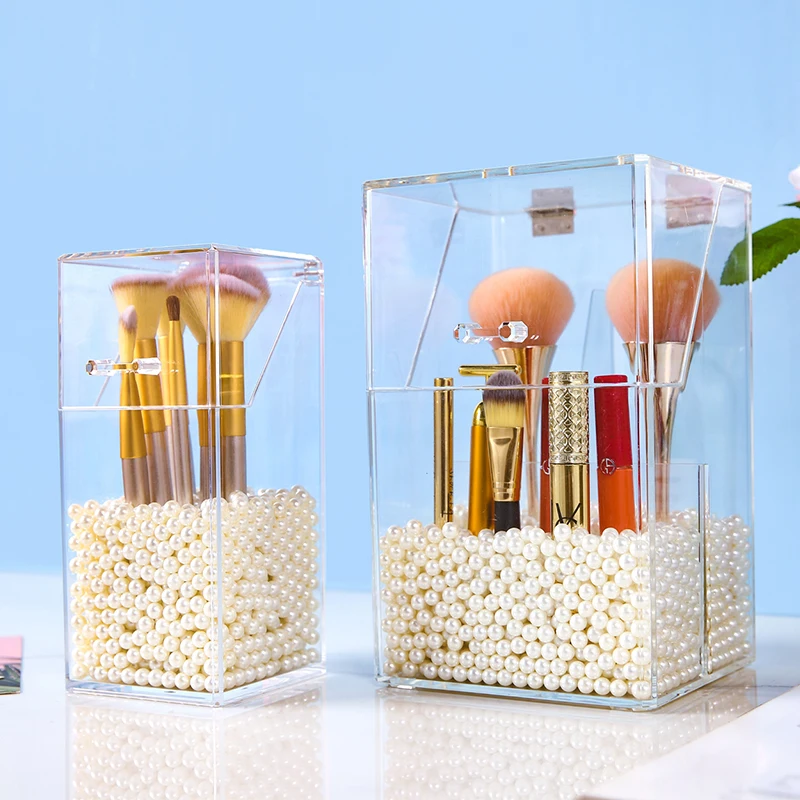 

AF Makeup With Pearls Box Cosmetic Storage Box Makeup Brushes Organizer Pencil Lipstick Holder Makeup Tools Organizer Case