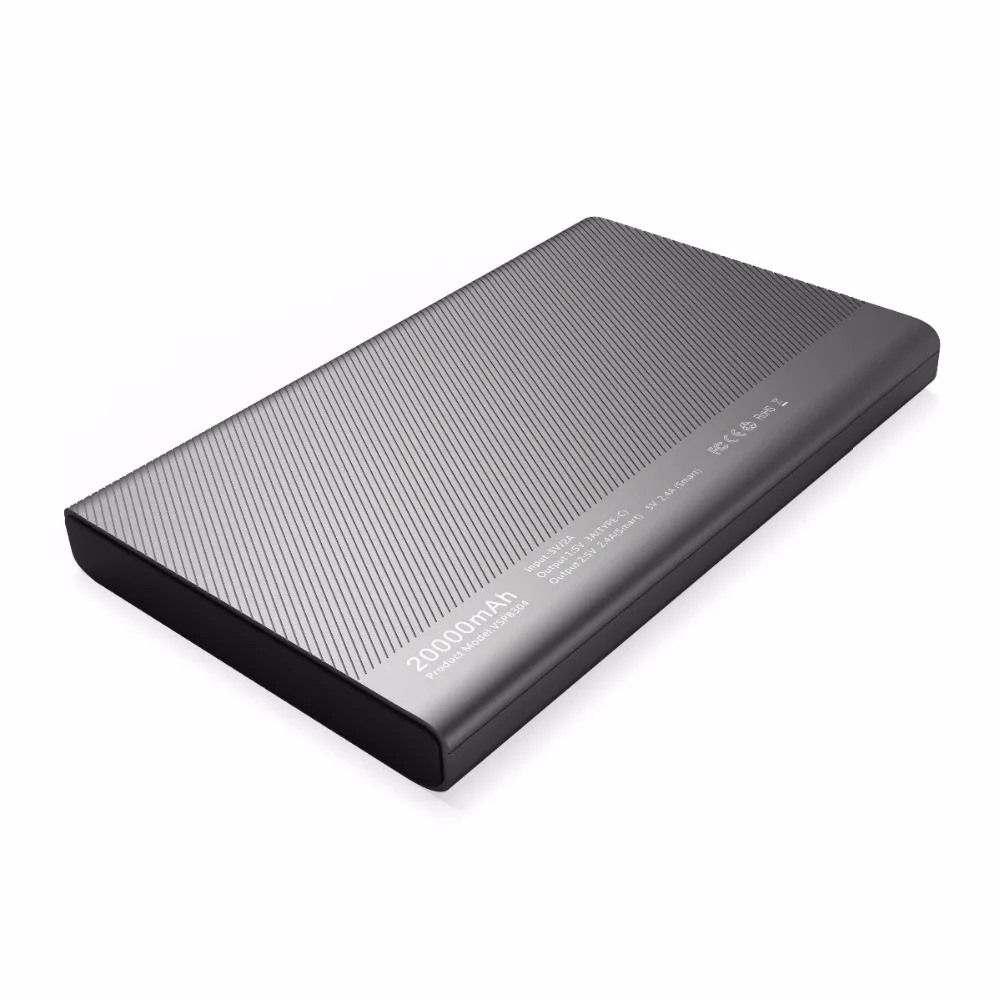 Vinsic 5V/3A 20000mAh Power Bank Type-C Dual USB External Battery Charger For iPhone X Xiaomi Mi8 Huawei Samsung S9 HTC