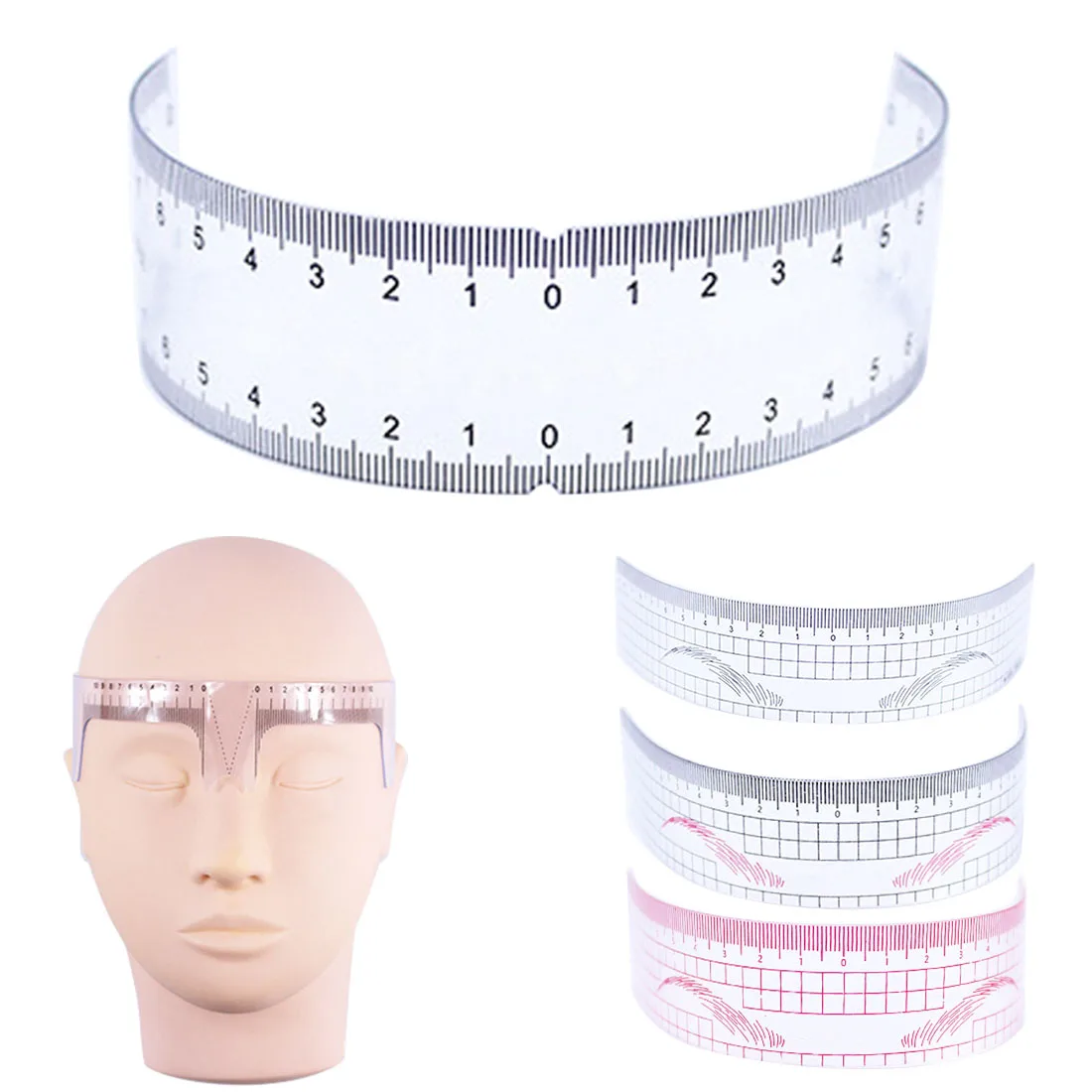 

Plastic Disposable Eyebrow Stencil Tattoo Makeup Microblading Measure Tattoo Ruler Beauty Tool Eye Brow Stencil