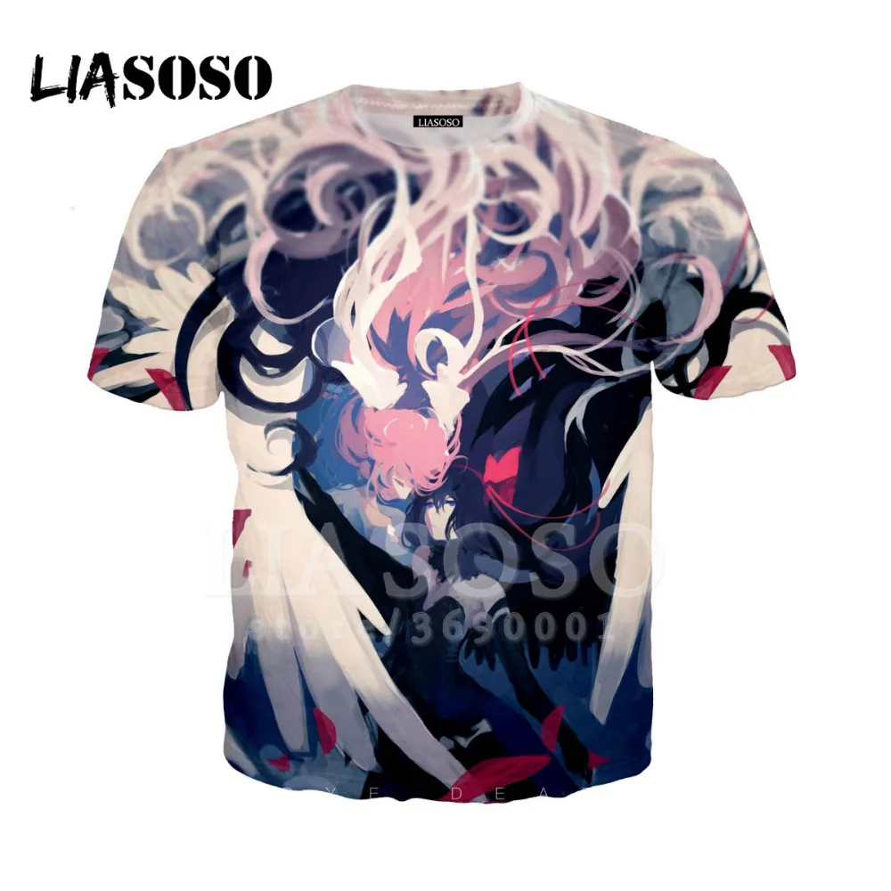 LIASOSO 3D принт японского аниме Puella Magi Madoka Magica Akemi Homura Kaname Женская Мужская футболка