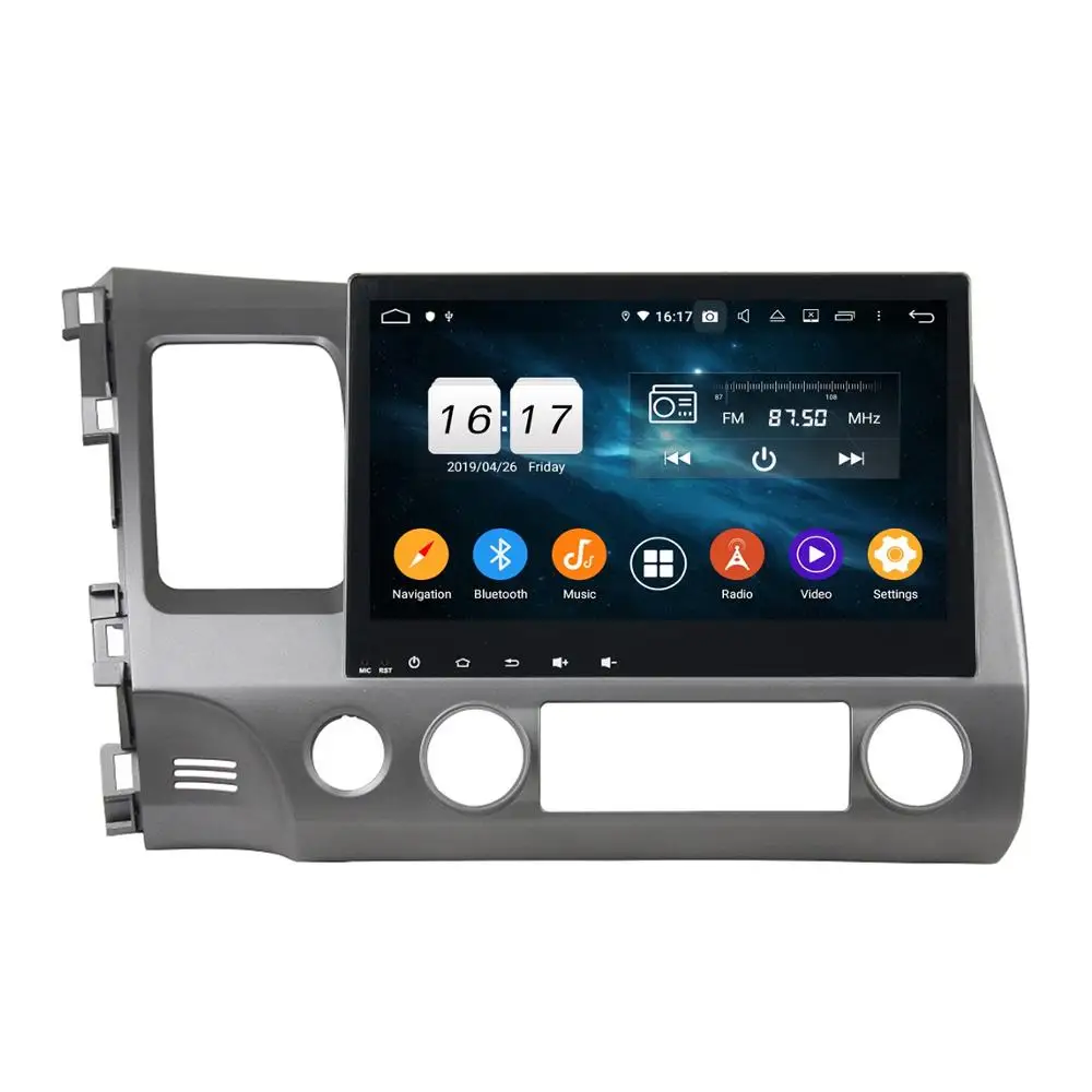 Best Android 9.0 Octa Core 10.1" Car DVD Player for Honda Civic 2006-2011 RDS Radio GPS 4GB RAM Bluetooth 4.2 WIFI USB 32GB ROM 0