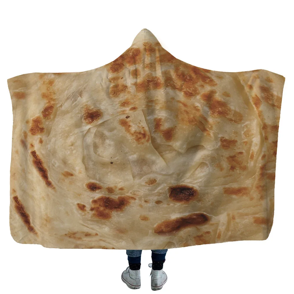 Плотное одеяло из мягкого флиса с рисунком тортилья де Харина буррито с капюшоном Забавный подарок Прямая поставка - Цвет: 6