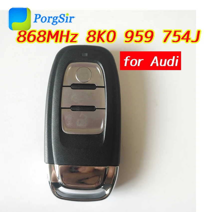 

3 Button 868 MHz not Smart Type Remote Control Key With PCF7945 HITAG(VGA) Chip for Audi A4L Q5 FCCID: 8K0 959 754 J