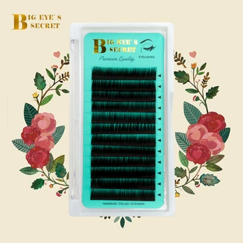 

Big Eye's Secret False Eyelash Extension 12 Lines/Tray Soft Silk Individual Eye lash Extensions C/D Curl Russian Volume Lashes