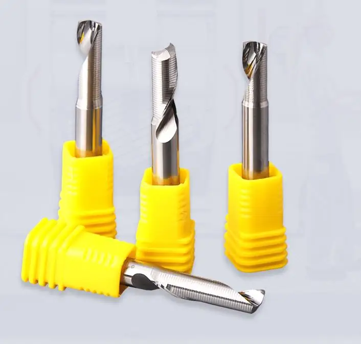 

JIALING 1PC one flute aluminum cutting cutter tools step cnc router bits/end mill for aluminum