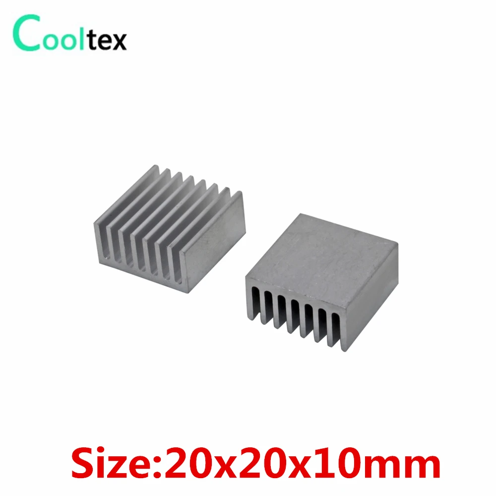50pcs 20x20x10mm Extruded Aluminum heatsink radiator heat sink for