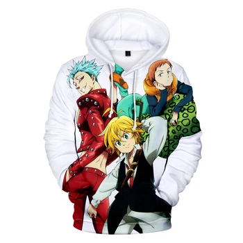 

Nanatsu No Taizai 3D Character Printed lovely Cartoon Men Women Leisure Hoodies Sweatshirts Simple Street Clothes XXS-4XL