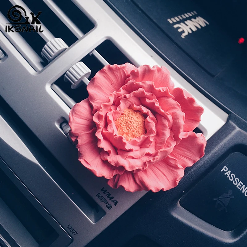

IKSNAIL Aromatherapy Air Freshener Car Decor Aroma Stone Diffuser Flower Car Solid Fragrance Stone Air Outlet Perfume Clips