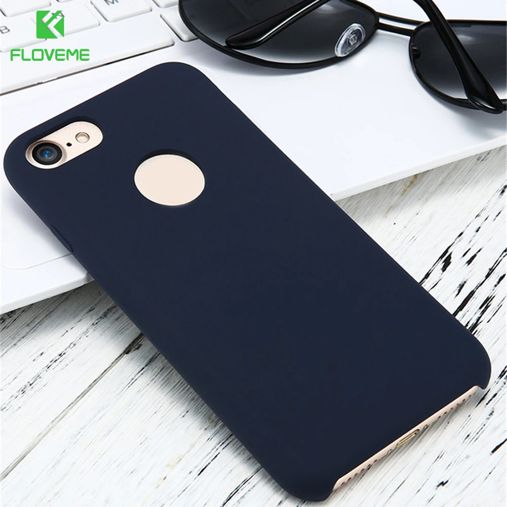 FLOVEME For iPhone 7 Plus Fitted Case 360 Full Protection Soft Cover Candy Color Crystal TPU Silicone |