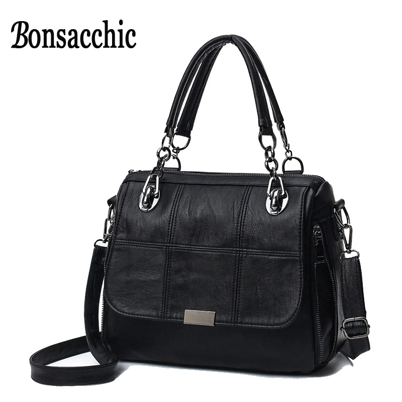 Bonsacchic Black Women&#39;s Bags Sale Designer Women Handbags High Quality Shoulder Bag Female ...