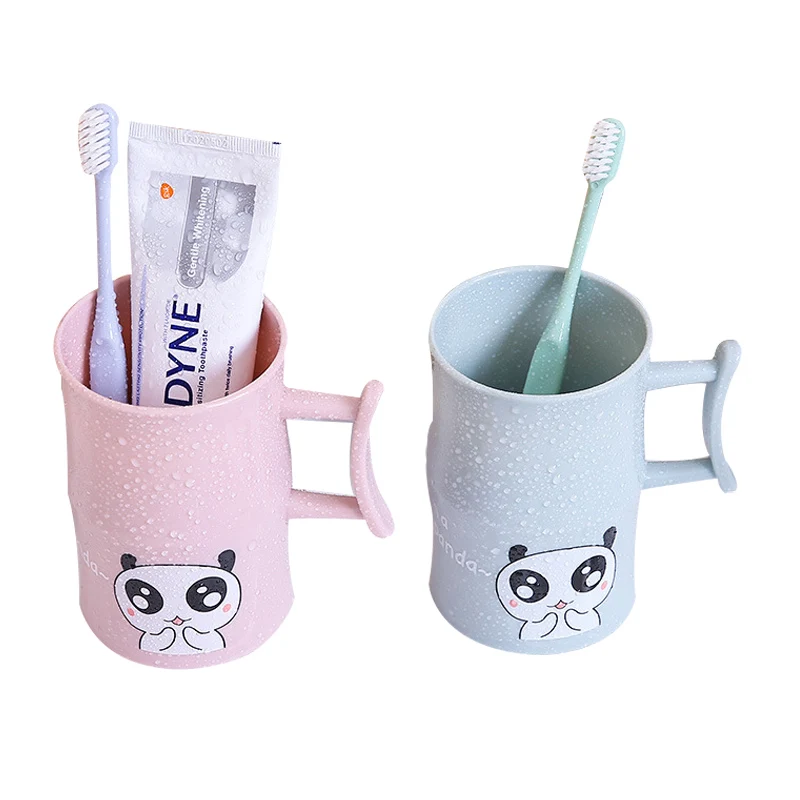 Bathroom Tooth Cute Couple Cups Mug Toothbrush Toothpaste Holder
