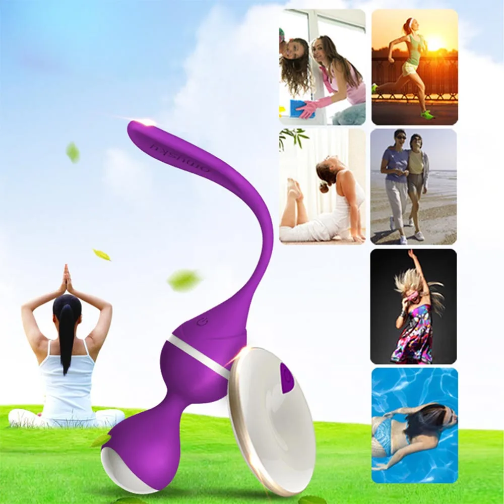 10 Frequency Wireless Remote Control Jumping Eggs Exercise Ball Vaginal Massage Ball Shrink Vagina Exercises Smart Ball Sex Toys