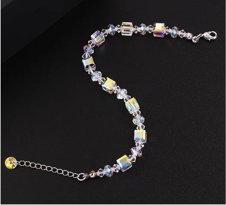 Роскошные браслеты с кристаллами Swarovski для женщин, очаровательные браслеты и браслеты для женщин, изысканные свадебные украшения, подарок