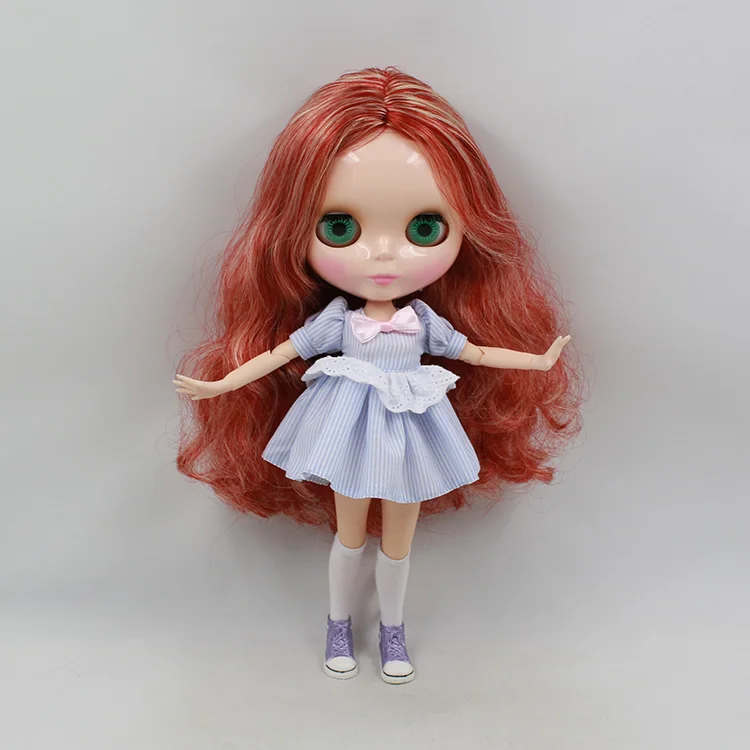 

Free shipping Blyth nude doll joint body 30cm fashion boneca cabelos longos doll bonecos colecionaveis