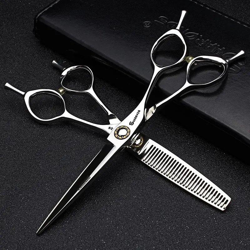 Professional Silver Salon Hairdressing scissors for barbershop 6.0 440c Sharp hair cutting shear thinning scissors barbearia kit Professional Silver Salon Hairdressing scissors for barbershop 6.0 440c Sharp hair cutting shear thinning scissors barbearia kit